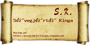 Sövegjártó Kinga névjegykártya